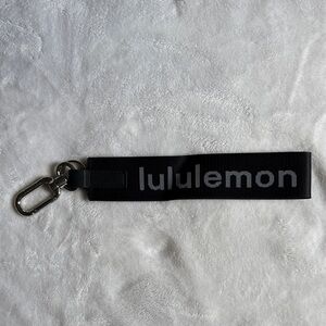 Lululemon Black and Gray Keychain